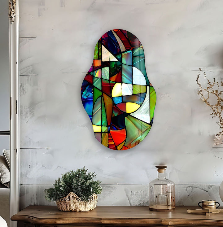 Colorful Modern Stained Glass Wall Art stained glass wall art, stained glass wall decor
