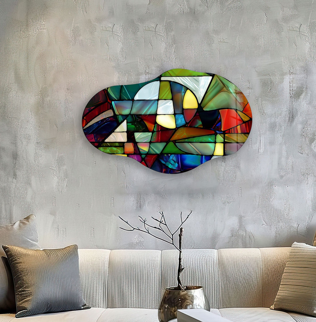 Colorful Modern Stained Glass Wall Art glass photo prints, glass picture prints