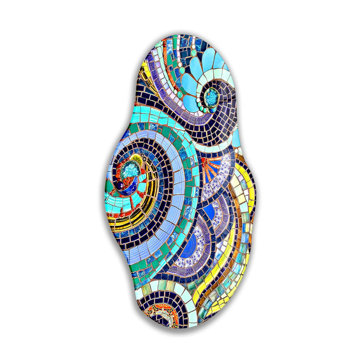 Shaped Mosaic Colorful Glass Wall Art art glass wall art, glass wall art pictures
