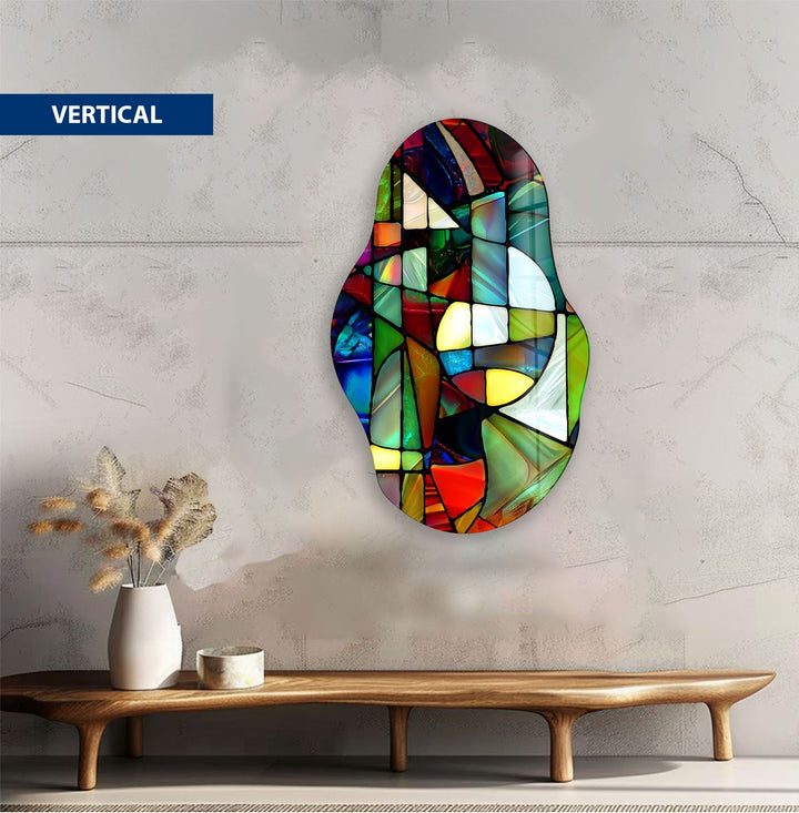 Colorful Modern Stained Glass Wall glass art painting, glass art for the Wall
Art 