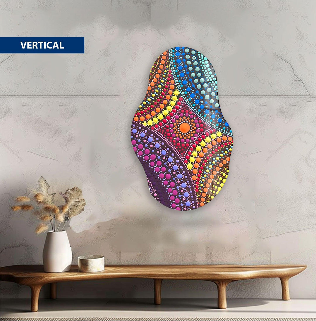 Modern Colorful mosaic Glass Wall Art custom glass pictures, glass art prints
