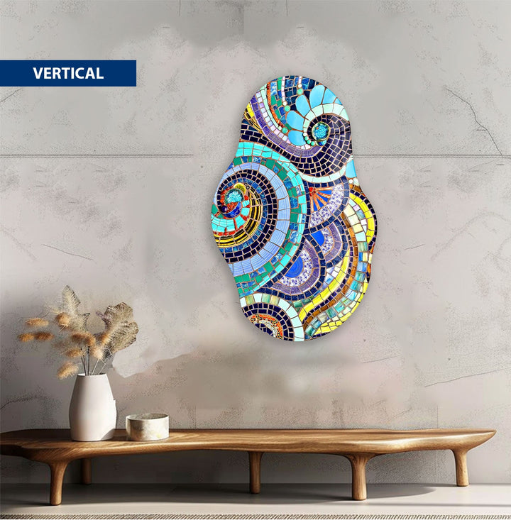 Shaped Mosaic Colorful Glass Wall Art  glass art painting, glass art for the Wall
