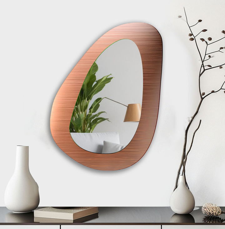 Bronze Asymmetrical Wall Mirror