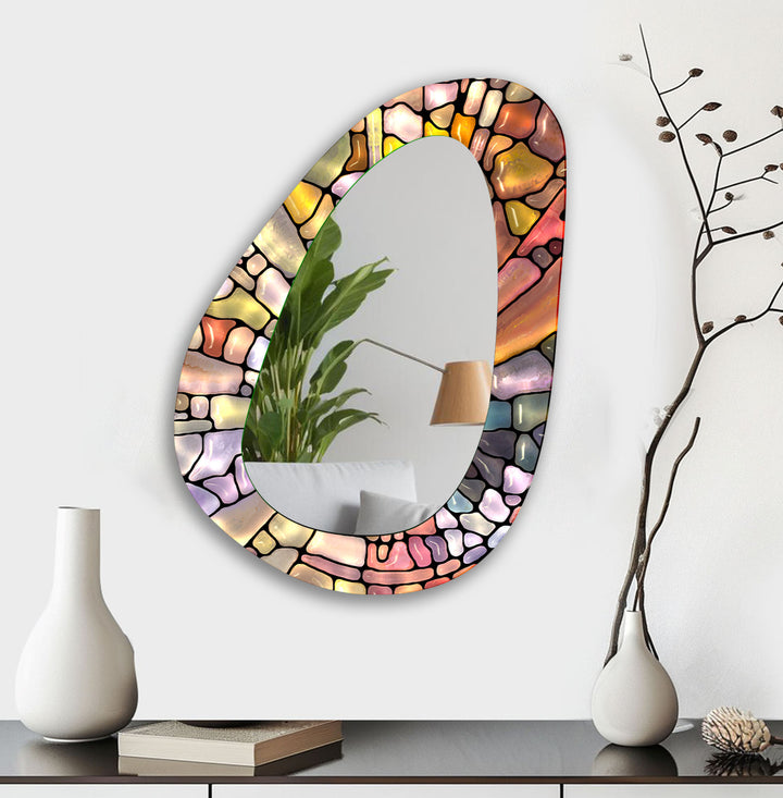 Color Abstract Wall Mirror