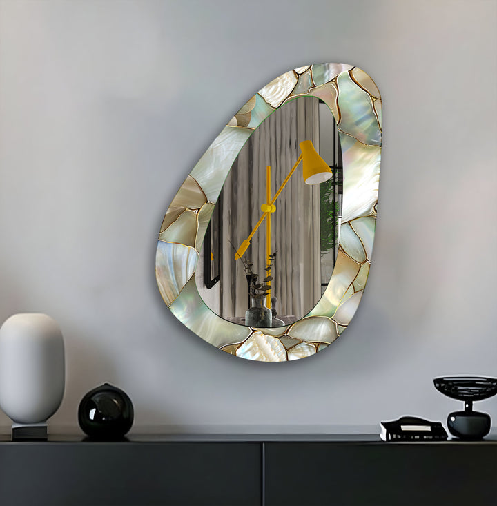 Elegant Silver Bedroom Wall Mirror