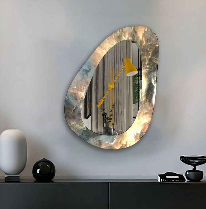 Elegant Irregular Glass Wall Mirror