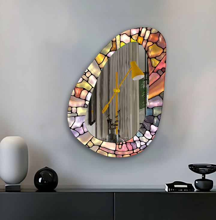 Color Abstract Wall Mirror