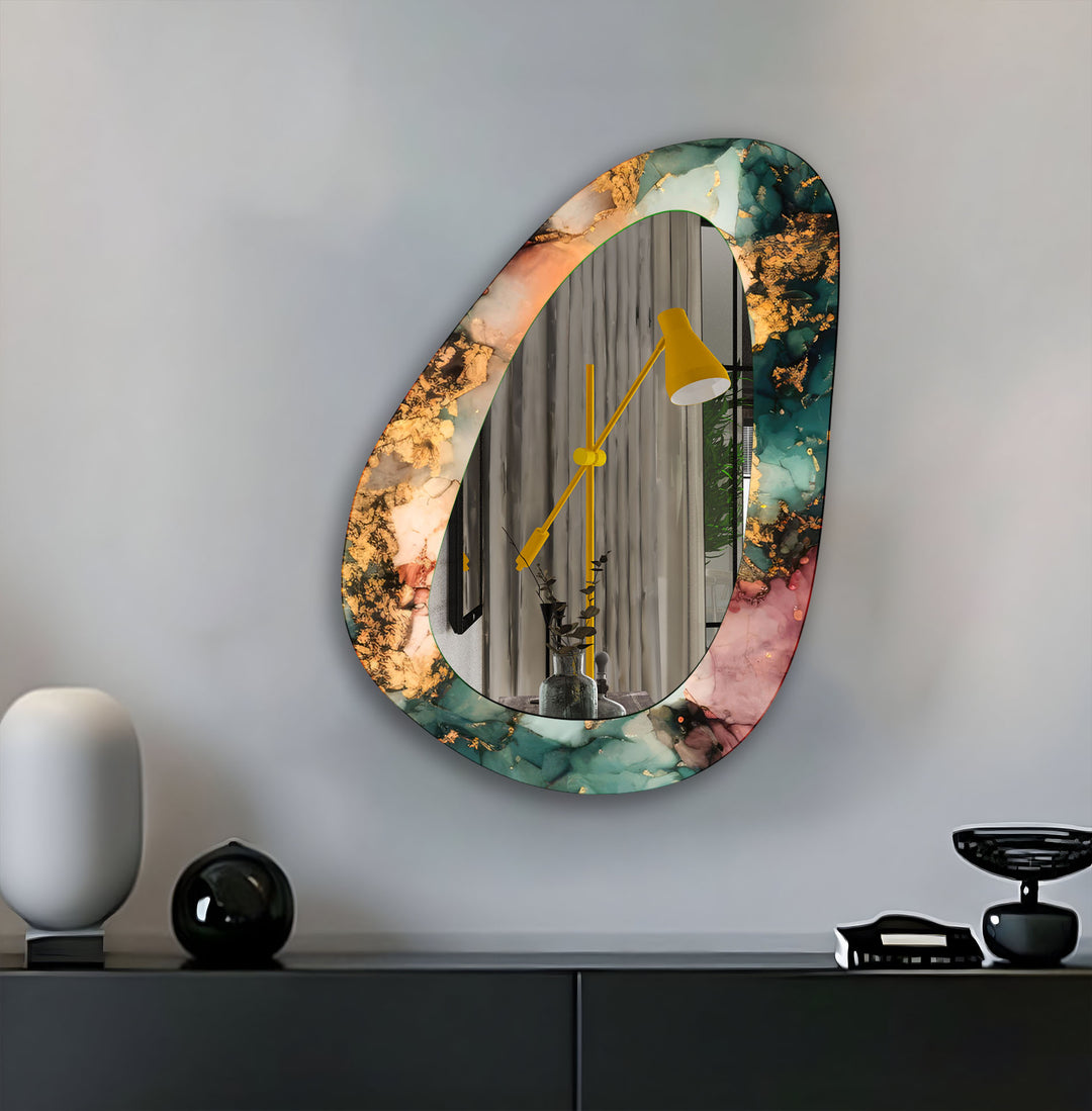 Green And Gold Wall Mirror