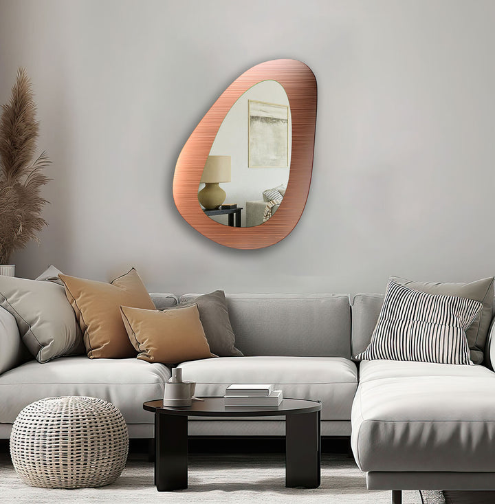 Bronze Asymmetrical Wall Mirror