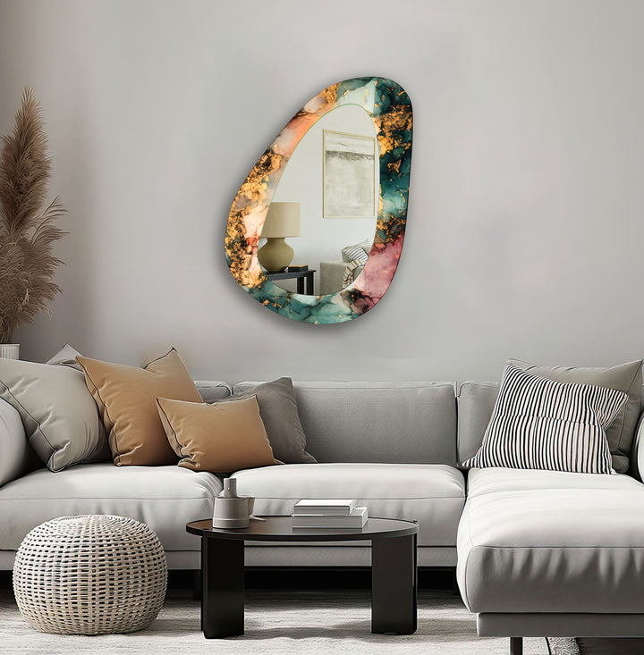 Green And Gold Wall Mirror