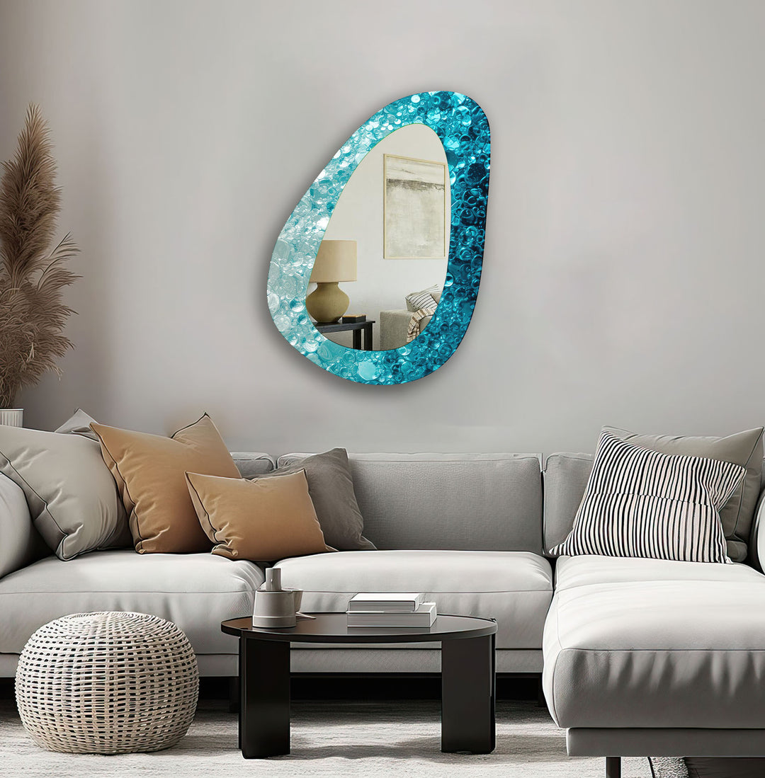 Blue Living Room Wall Mirror