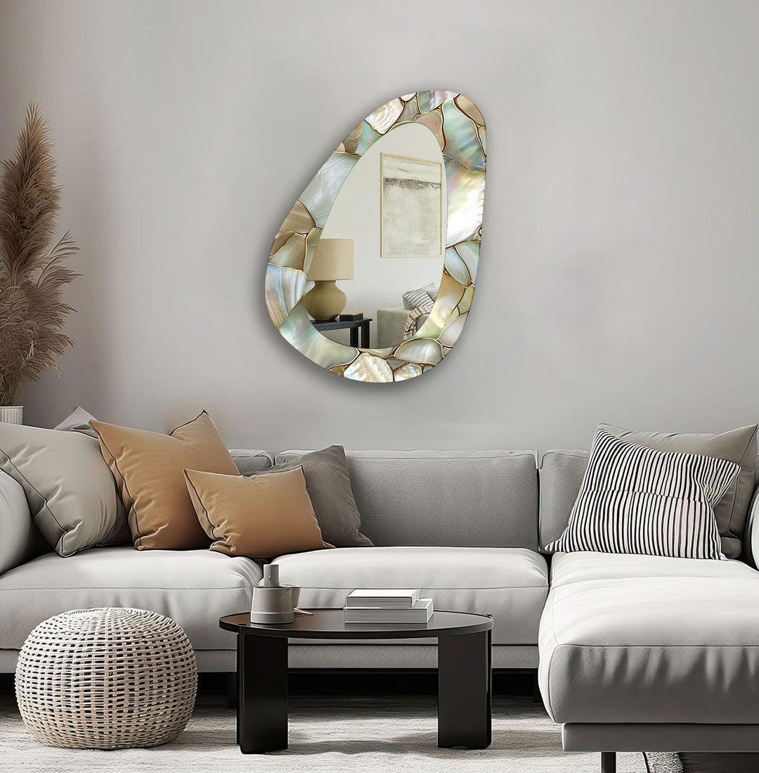 Elegant Silver Bedroom Wall Mirror