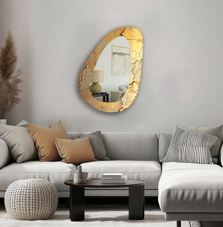 Gold Marble Wall Mirror