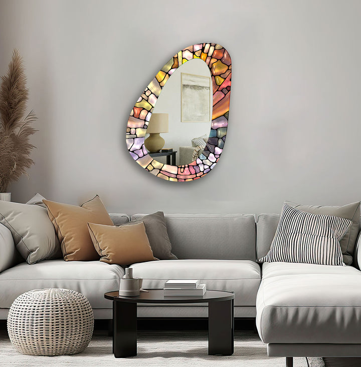 Color Abstract Wall Mirror