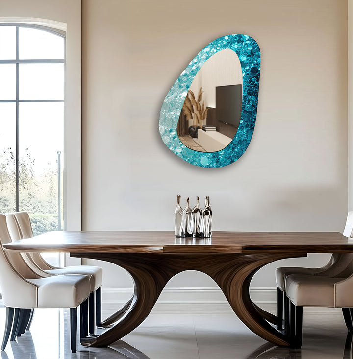 Blue Living Room Wall Mirror