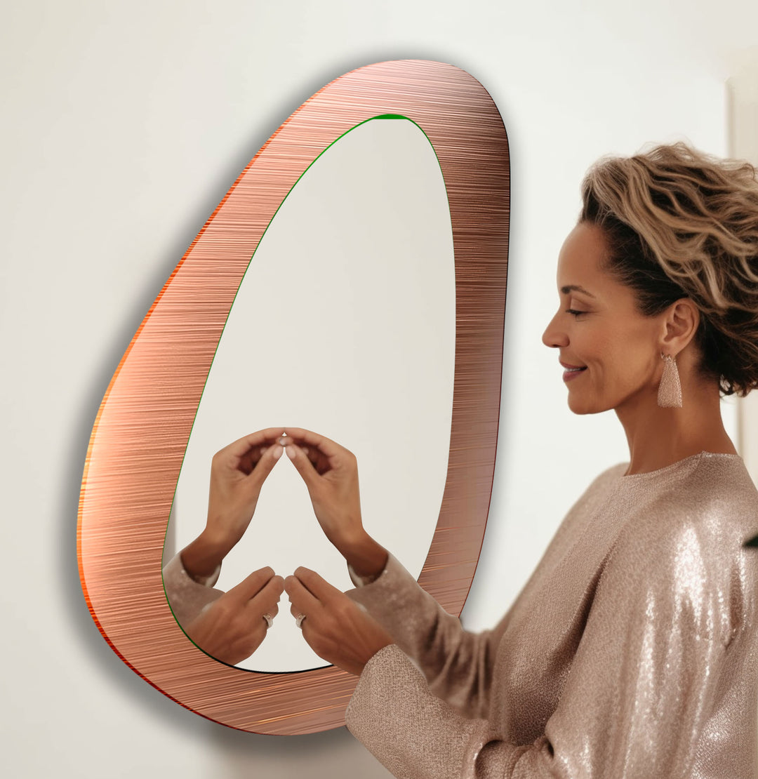 Bronze Asymmetrical Wall Mirror