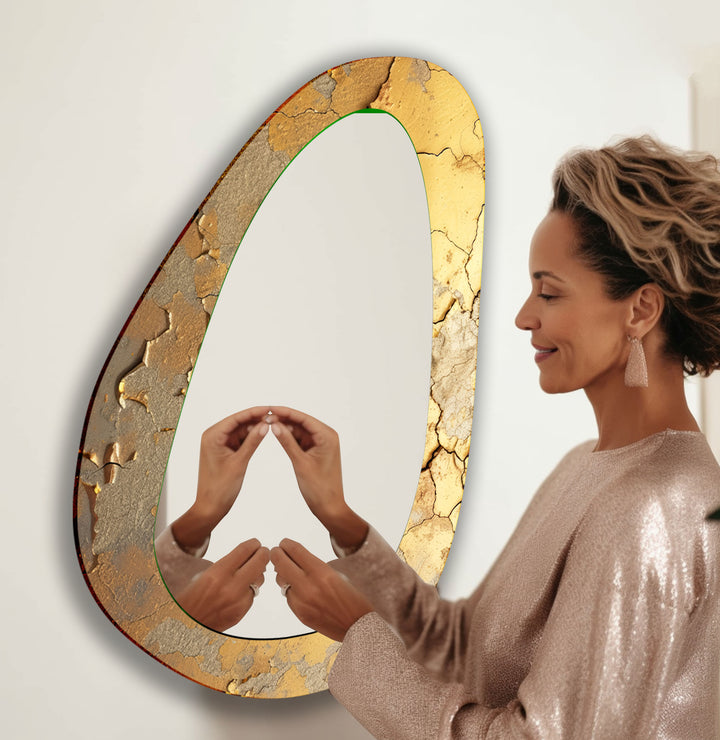 Gold Marble Wall Mirror