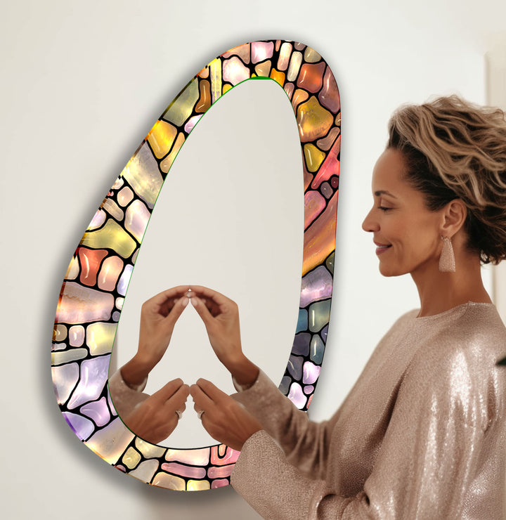 Color Abstract Wall Mirror