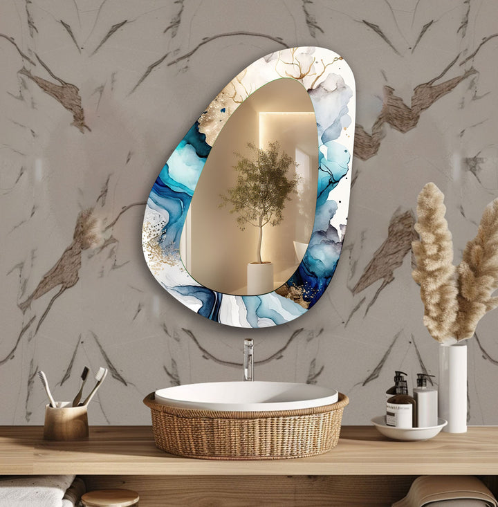 Asymmetrical Modern Wall Mirror