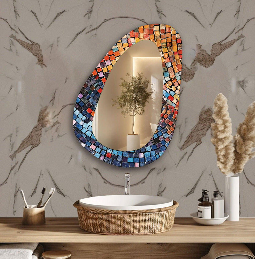 Colorful Mosaic Wall Mirror