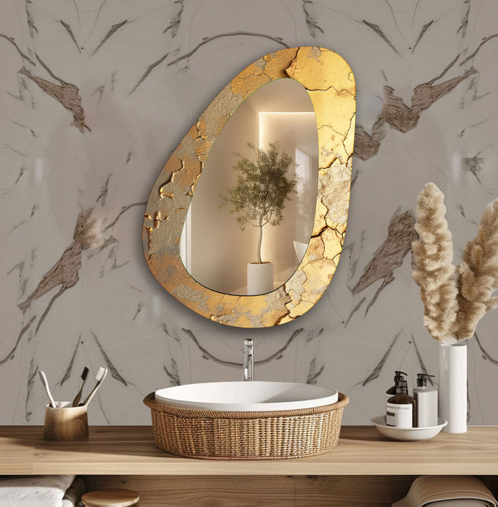 Gold Marble Wall Mirror