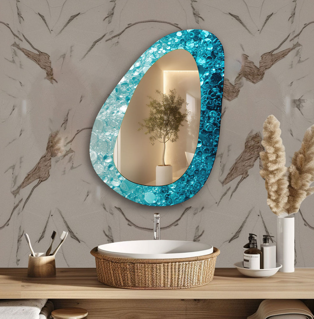 Blue Living Room Wall Mirror