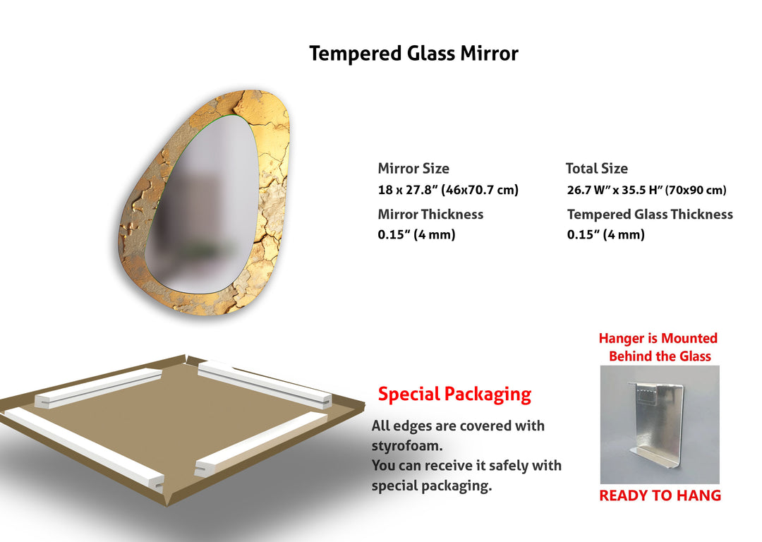 Gold Marble Wall Mirror