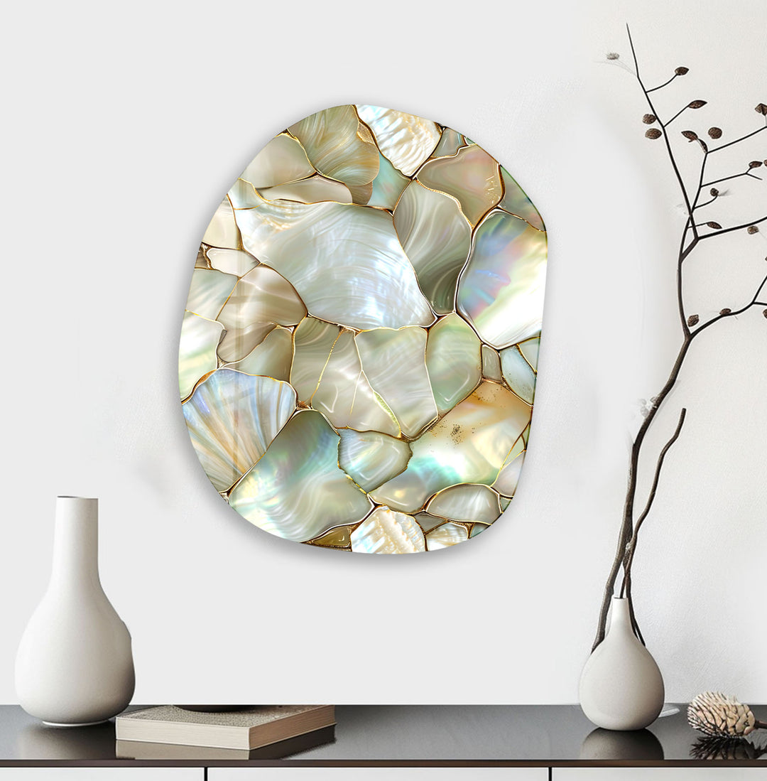 Abstract Pearlescent Decorative Glass Wall Art, stained glass wall art, stained glass wall decor
