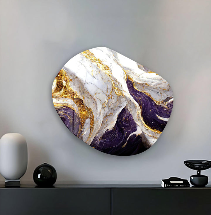 Modern Marble Decor Glass Wall Art, glass image printing, glass prints from photos
