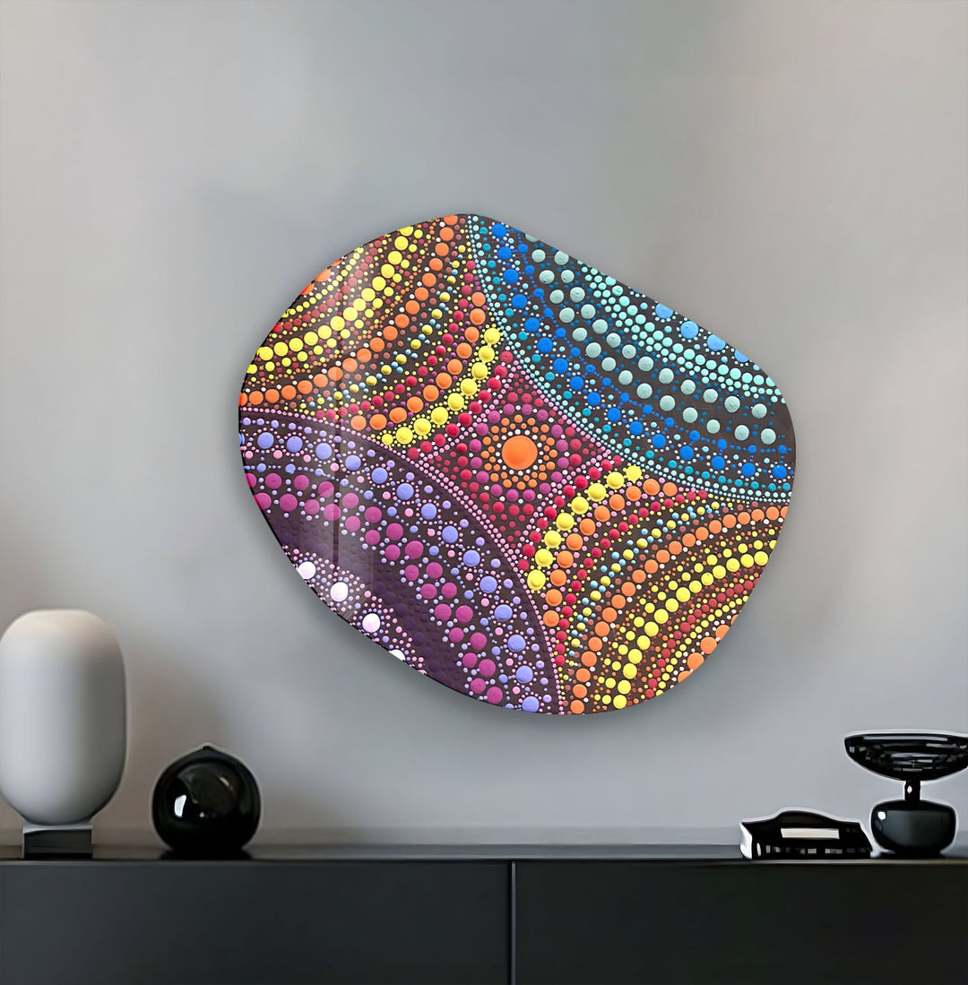 Mosaic Rainbow Color Glass Wall Art, glass photo prints, glass picture prints
