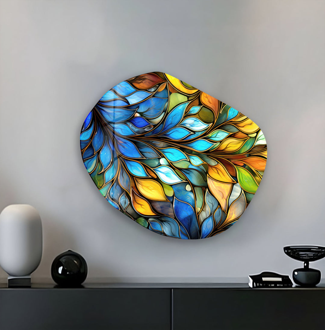 Stained Floral Print Glass Wall Art
, print on glass, glass printed photos
