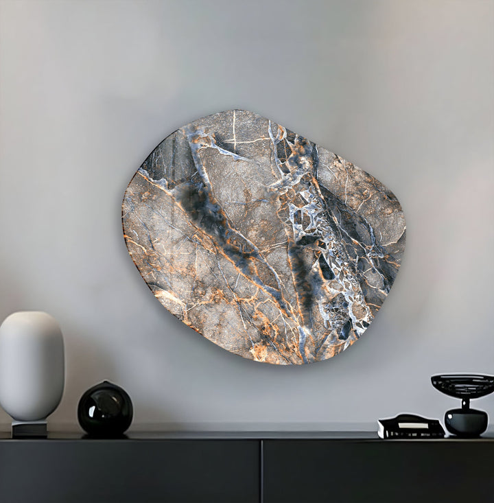 Modern Beige Marble Glass Wall Art, glass photo prints, glass picture prints
