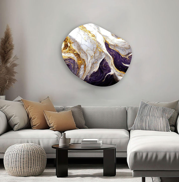 Modern Marble Decor Glass Wall Art, large glass photo prints, glass wall photos
