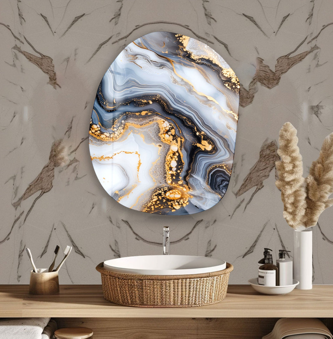 Elegant Marble Decorative Glass Wall Art, glass image printing, glass prints from photos
