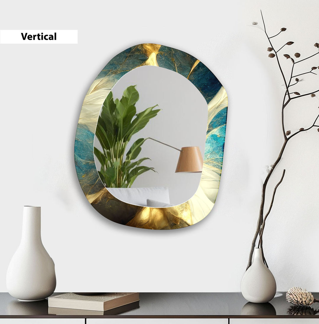 Green Decorative Modern Wall Mirror