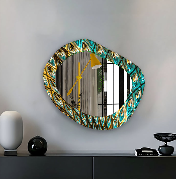 Green Modern Wall Mirror