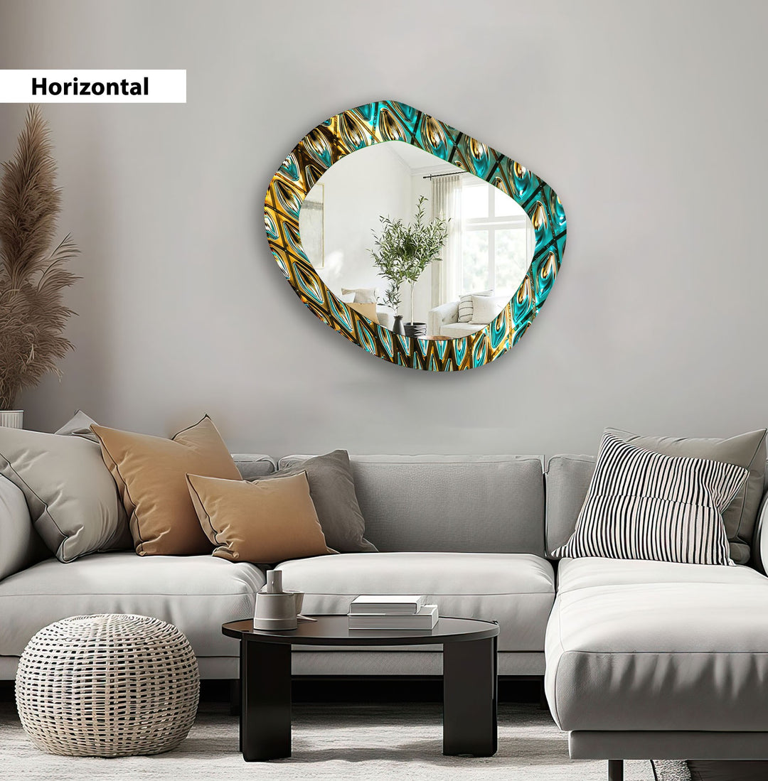 Green Modern Wall Mirror