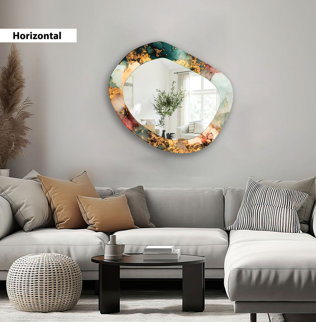 Color Abstract  Living Room Wall Mirror