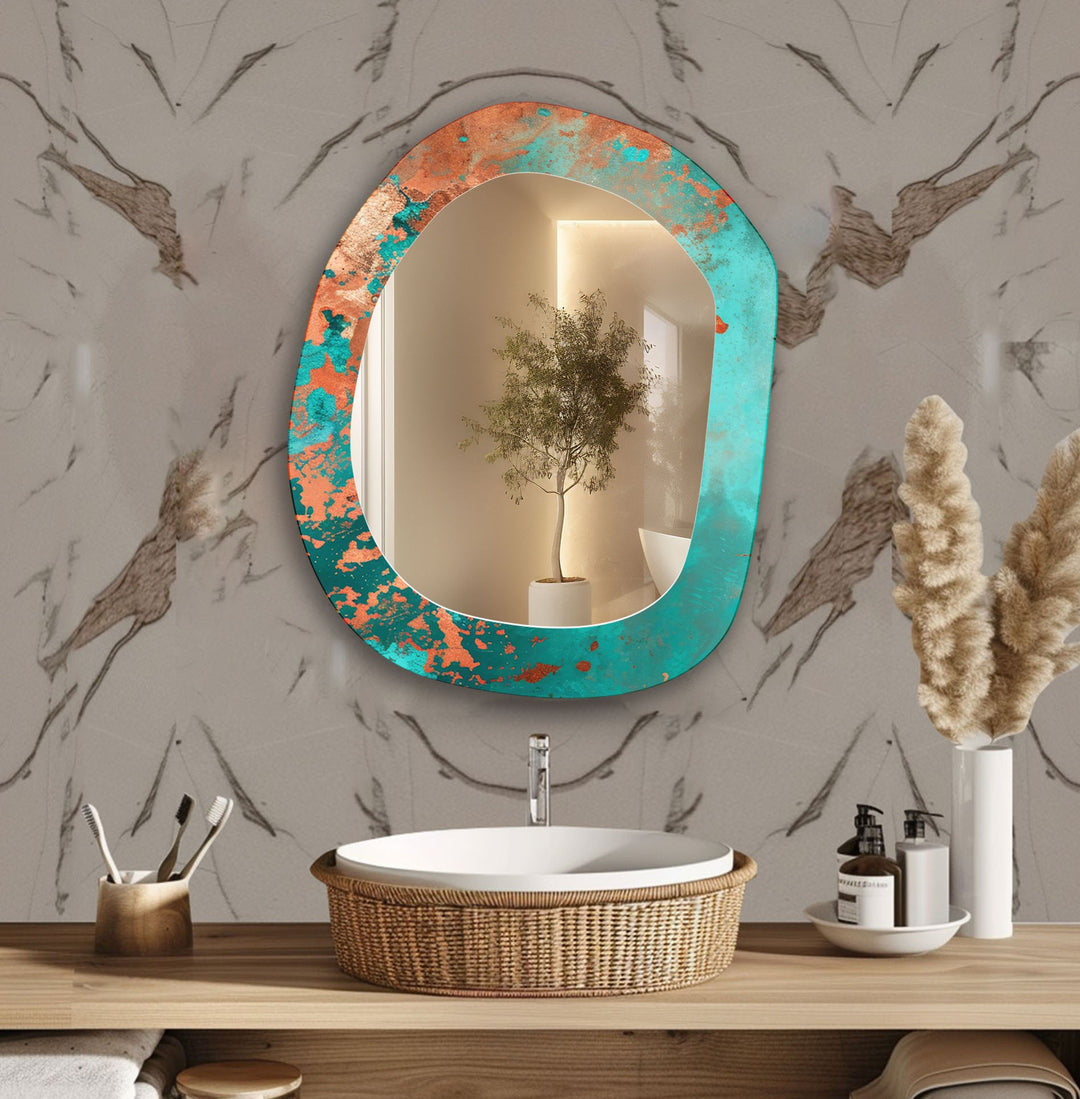 Green Marble Wall Mirror