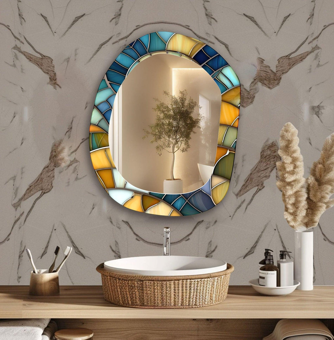 Stained Wall Mirror