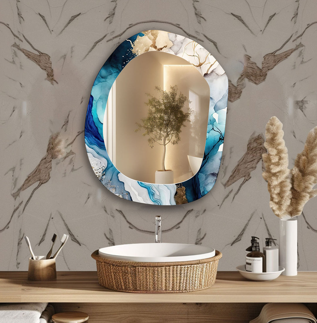 Modern Asymmetrical Wall Mirror