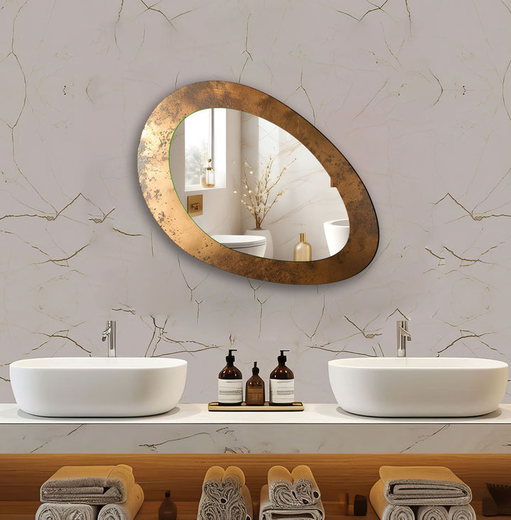 Copper Modern Wall Mirror