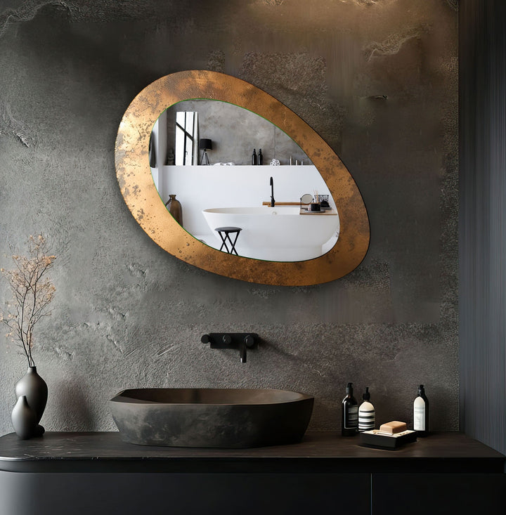 Copper Modern Wall Mirror