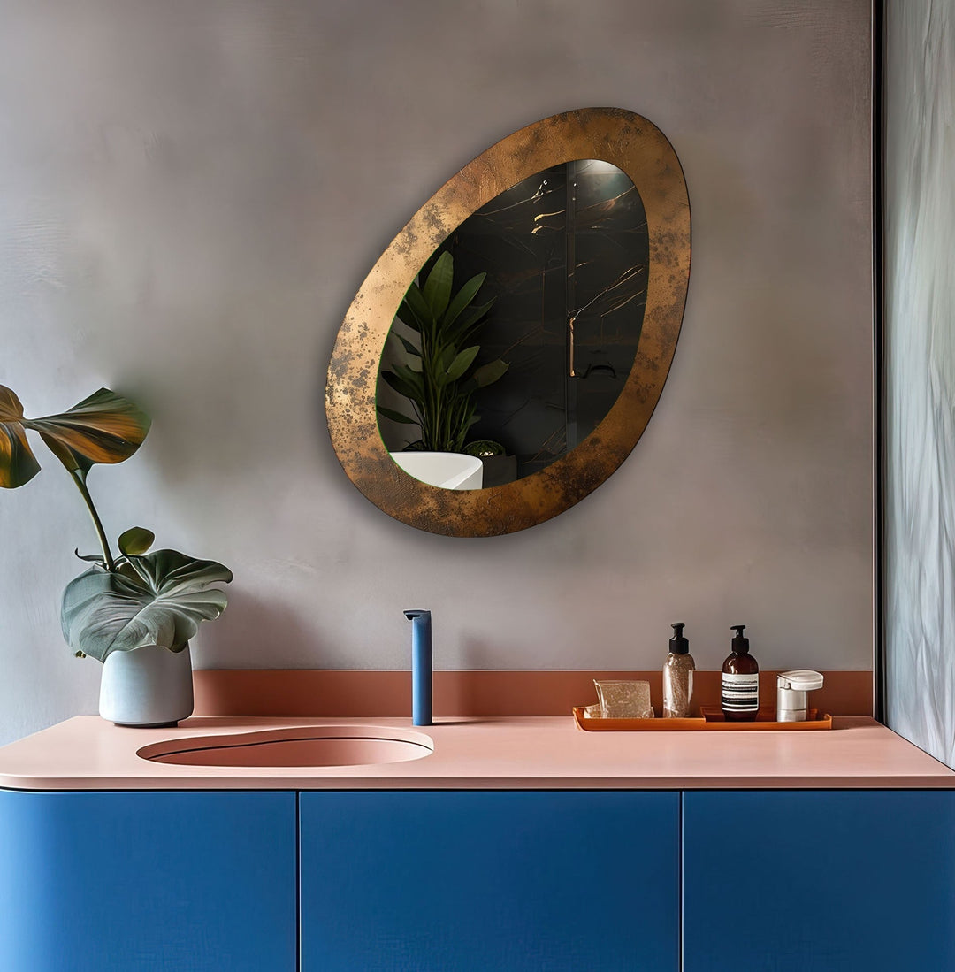 Copper Modern Wall Mirror