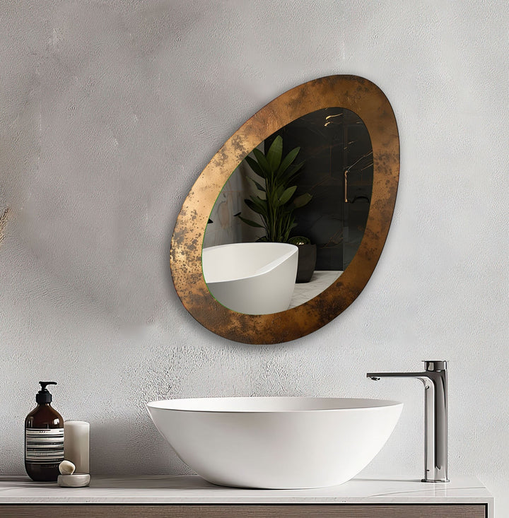 Copper Modern Wall Mirror