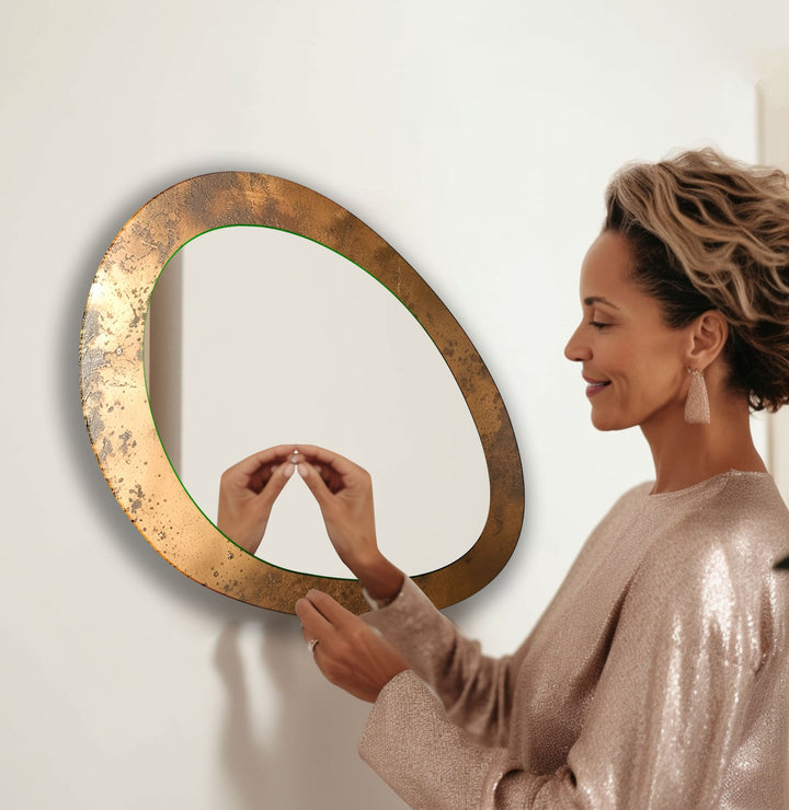 Copper Modern Wall Mirror