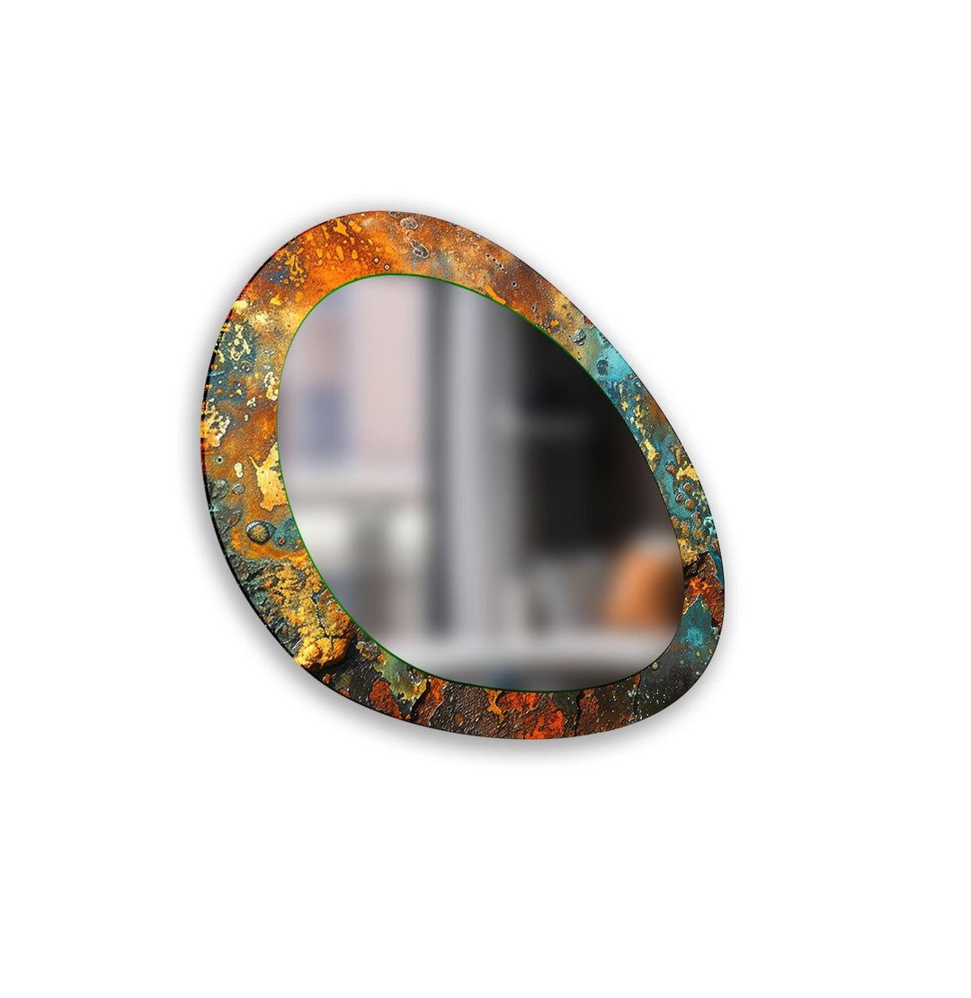 Copper Abstract Mirror Modern Wall Mirror