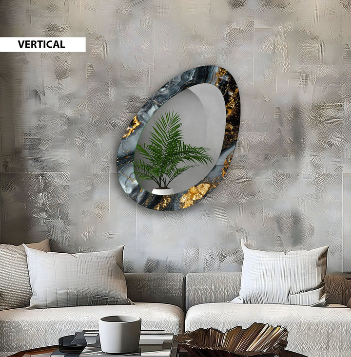 Gold Abstract Mirror Decorative Wall Mirror