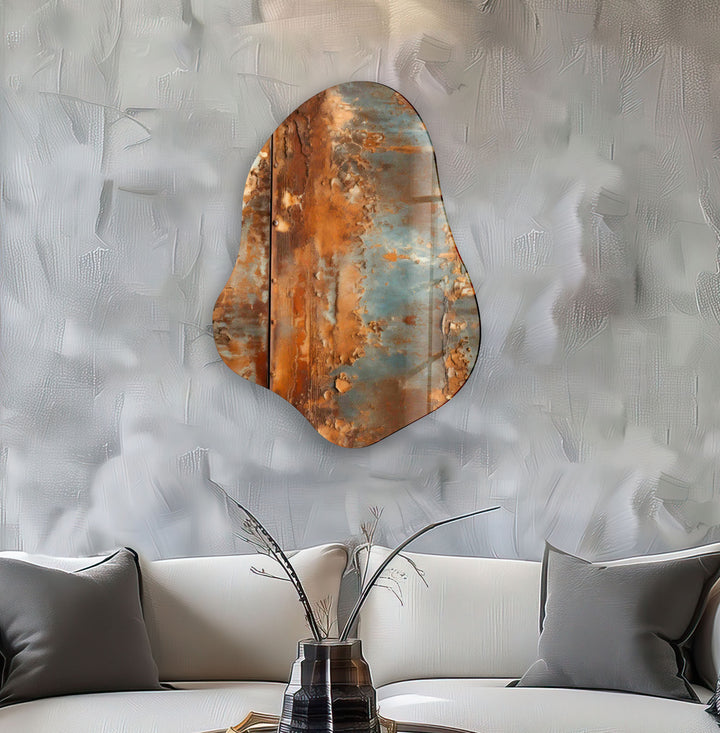 Modern Abstract Brown Glass Wall Art, glass photo prints, glass picture prints
