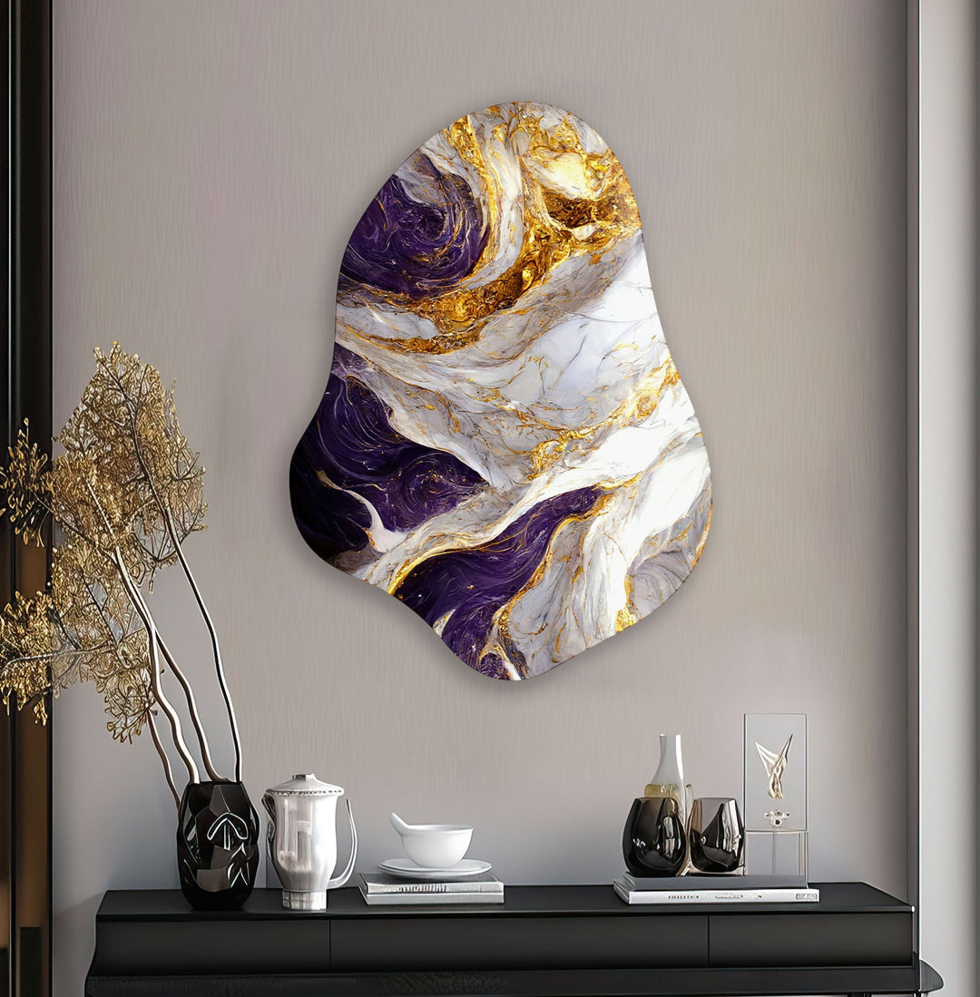 Stylish Gold Marble Glass Wall Art
, print on glass, glass printed photos
